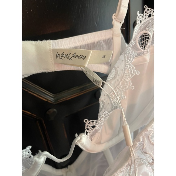 🔥 FOR LOVE & AND LEMONS FARMHOUSE WHITE SLIP CORSET LACE MINI DRESS MEDIUM HOT! - Picture 8 of 13